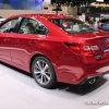 2018 Subaru Legacy 3.6R Limited red sedan car on display Chicago Auto Show