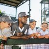 Andrew McCutchen poses with Chevy Youth Baseball participants