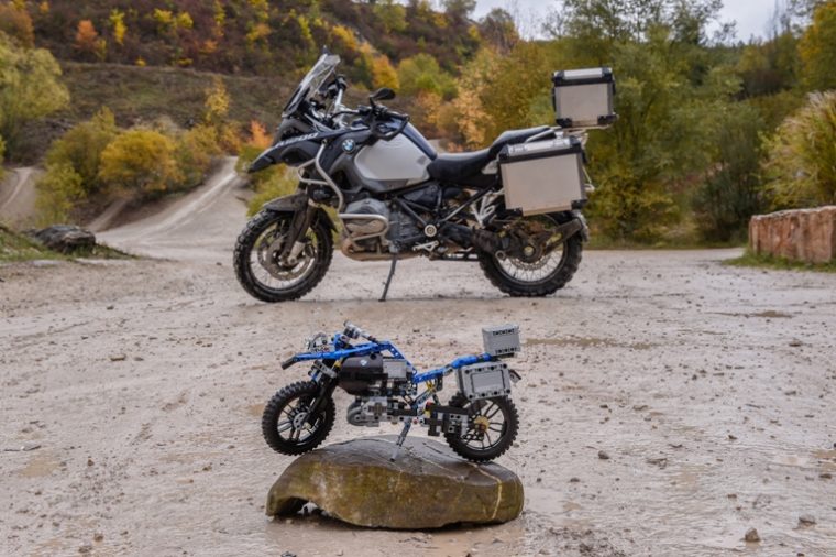 The BMW R 1200 GS Adventure with its LEGO counterpart