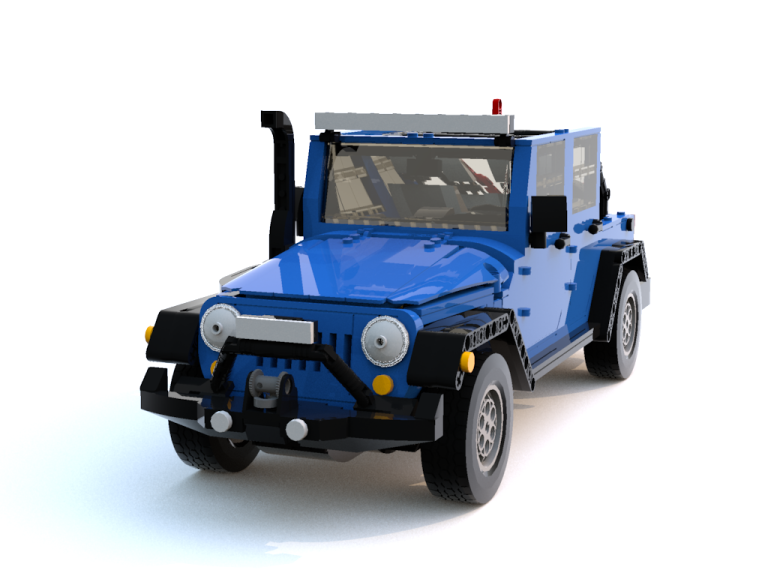 The LEGO Jeep Wrangler JK with added accessories Photo: LEGO Ideas 