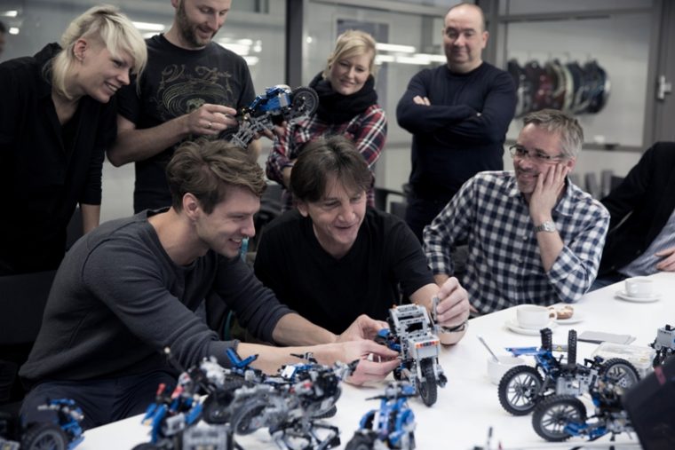 The teams from LEGO and BMW working together to develop the kit's alternate model