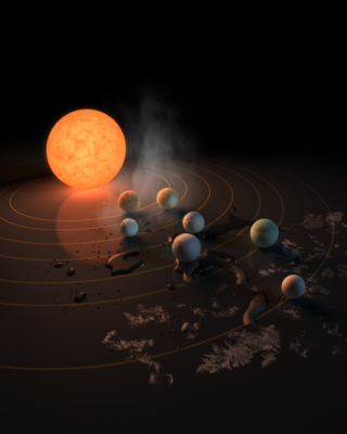 TRAPPIST-1 Exoplanets artist rendering