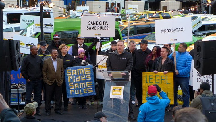 Uber Protest in Portland