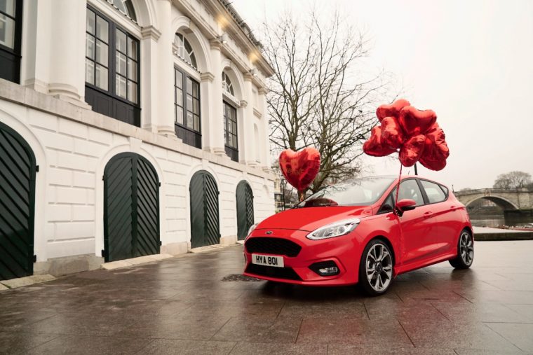 Ford Fiesta Valentine's balloons