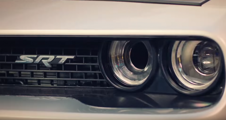 Dodge Demon SRT Grille and Headlight Close Up in Hey Ma Music Video