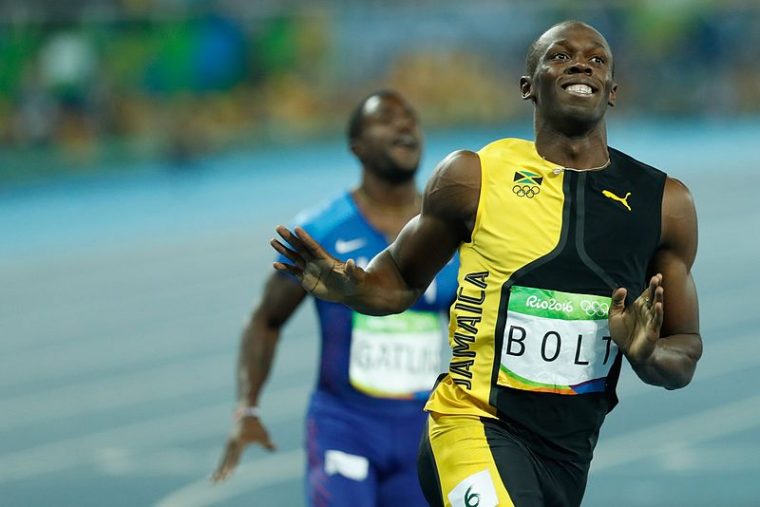 Usain Bolt at the New York Auto Show