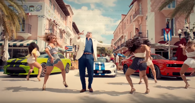 Pitbull with Dodge Vehicles in Hey Ma Music Video