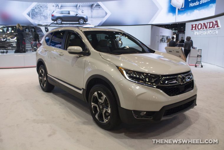 The 2017 Honda CR-V has a starting MSRP of $24,045 and earns up to 32 mpg on the highway