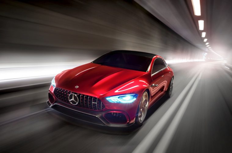 The Mercedes-AMG GT Concept made its world debut at the 2017 Geneva International Motor Show