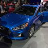 2018 Hyundai Sonata sedan car reveal at 2017 New York International Auto Show model redesign presentation Limited Trim exterior