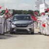 Associates at Honda Manufacturing of Alabama celebrate the start of production of the all-new 2018 Honda Odyssey.
