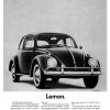 Volkswagen Lemon print advertisement history meaning