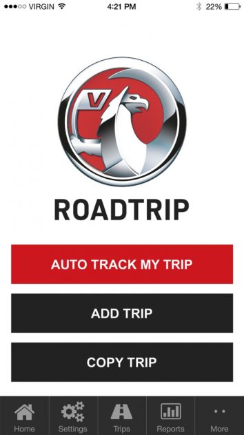 Vauxhall RoadTrip app