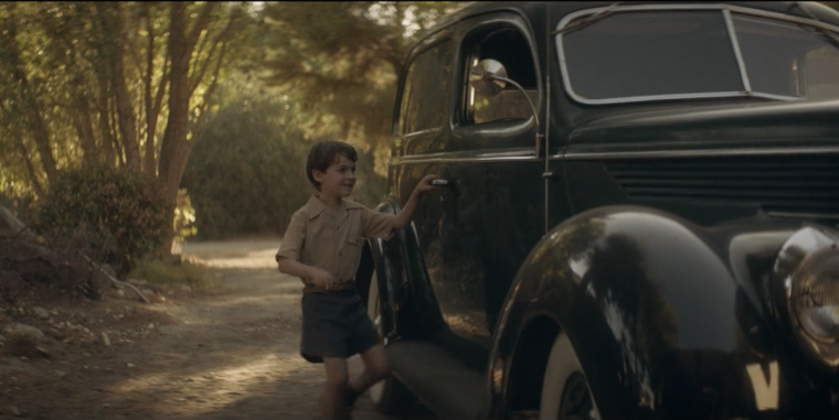 George Lazenby as a child in the Hulu documentary Becoming Bonc