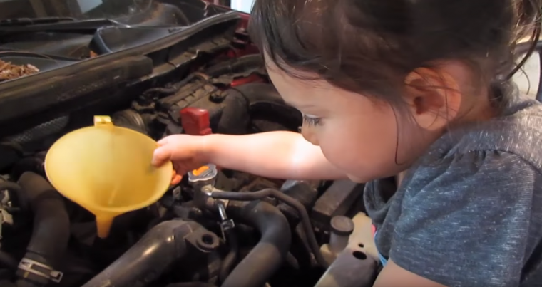 Little How To Girl Oil Change Video