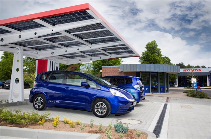 Europe's most advanced public electric vehicle charging station opened at Honda R&D Europe