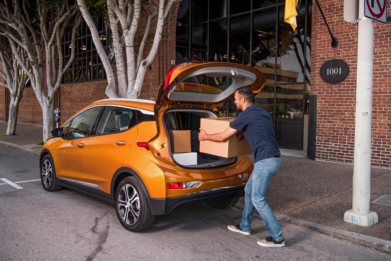 Maven Gig is now available in San Francisco, providing freelance workers with Chevy Bolt EVs