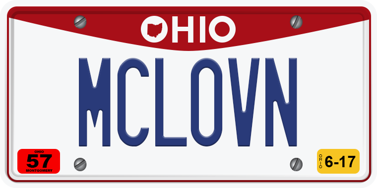 TNW Funny hilarious vanity license plate messages MCLOVN