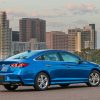 2018 Hyundai Sonata Sedan model overview car specs information blue trim