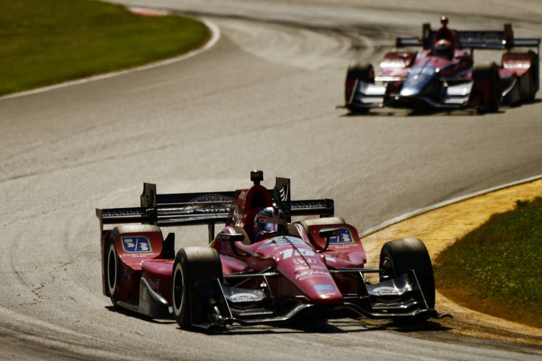 Graham Rahal finished third Sunday in the Honda Indy 200 at the Mid-Ohio Sports Car Course.