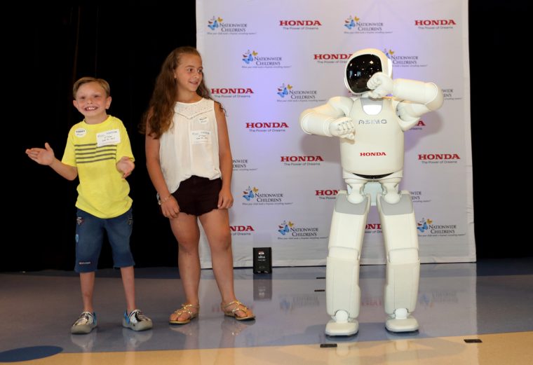 ASIMO with patients from Nationwide Children's Hospital in Columbus, Ohio