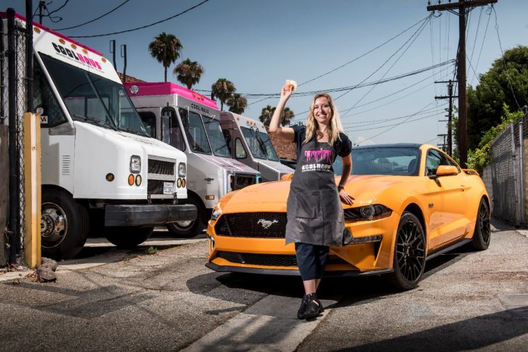 Orange Fury Ice Cream Sandwich on a Mustang