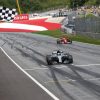 Valtteri Bottas crosses the checkered flag