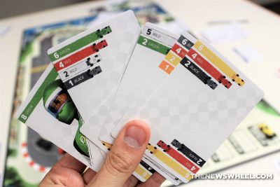 Downforce car racing board game review Restoration Games Wolfgang Kramer cards