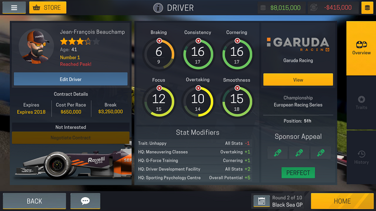 Motorsport Manager Mobile 2 - Driver View