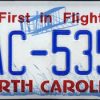 North Carolina License Plate