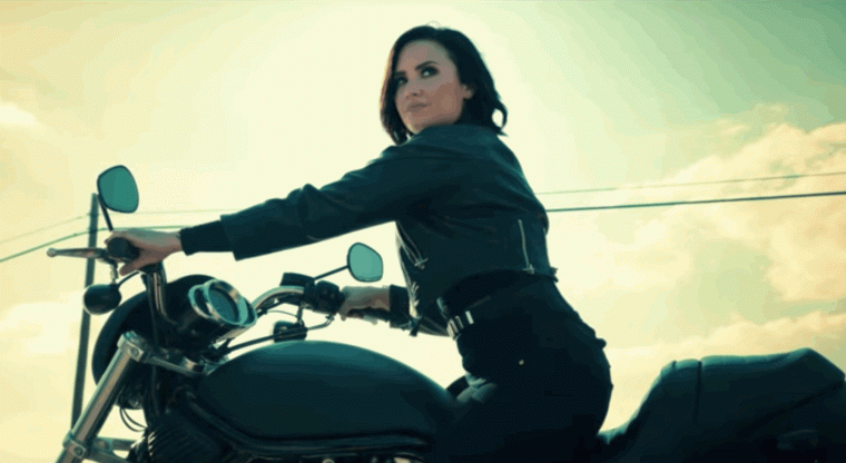 Demi Lovato Confident Harley-Davidson Night Rod