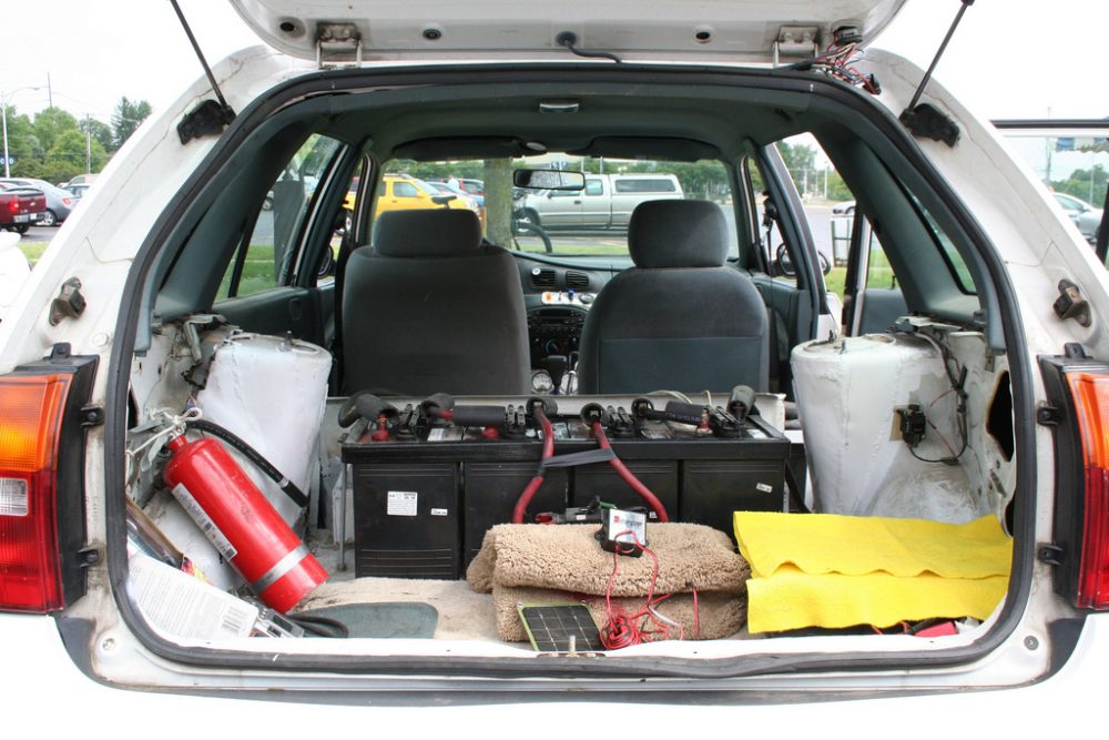 emergency car kit fire extinguisher jumper cables