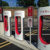 Tesla supercharging station