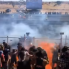 Burning Fuel Sprays on Crowd