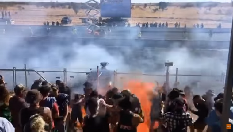 Burning Fuel Sprays on Crowd