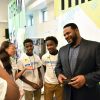 Jerome Bettis at the opening of the second Ford Resource and Engagement Center in Detroit