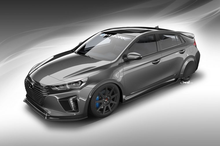 Hyundai HyperEconiq Ioniq Concept car at the 2017 SEMA Show in Las Vegas