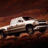 2001 Chevrolet Silverado HD one-ton pickup with Duramax 6.6L turbo-diesel V-8 engine, rated at 520 lb-ft of torque.