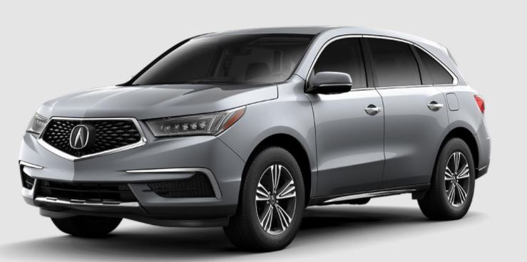 2018 Acura MDX grey body color lunar silver metallic