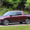 2018 Honda Ridgeline compact pickup truck overview details red exterior profile