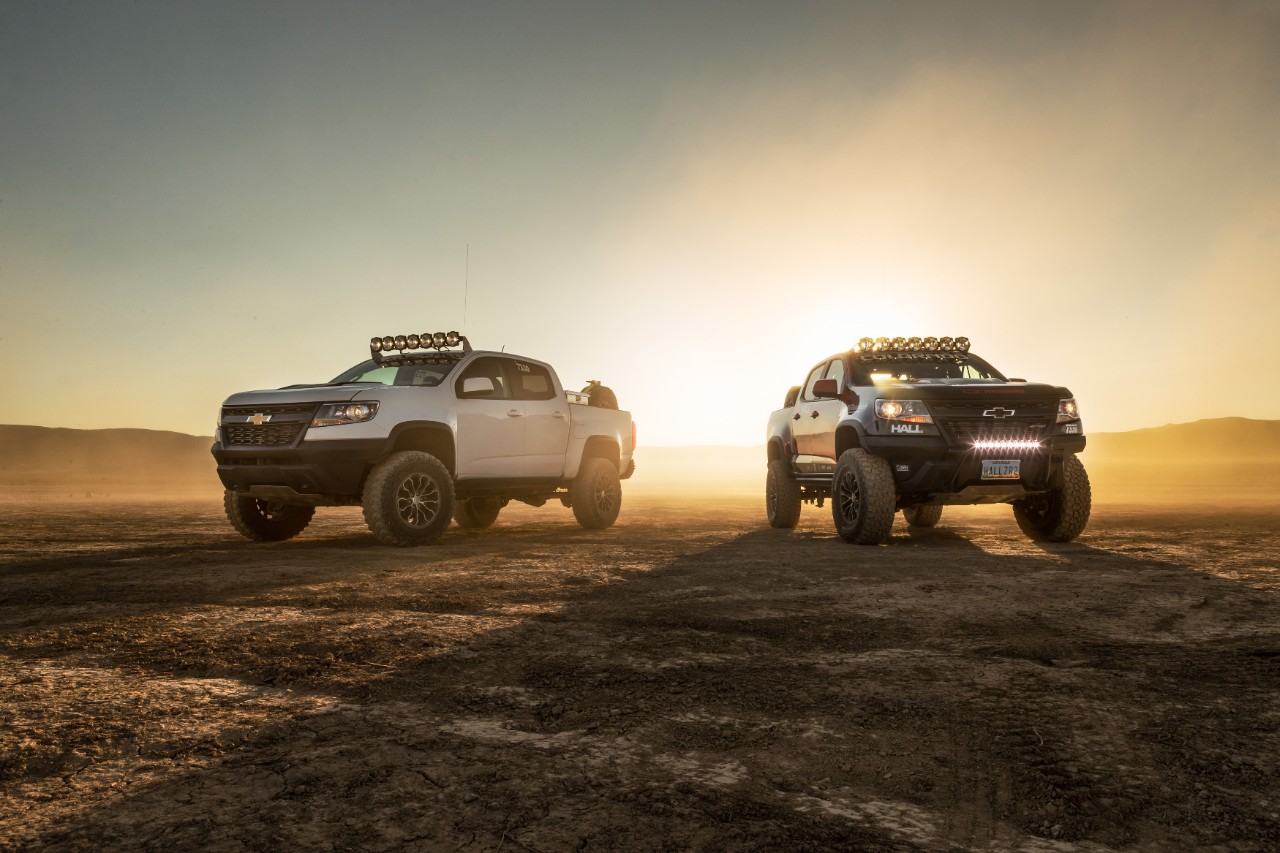 Chevrolet Colorado ZR2 Race Development Truck builds on the ZR2’s desert-running capability. Tuned for high-speed off-road use equipped with unique parts validated by Chevy Performance Engineering.