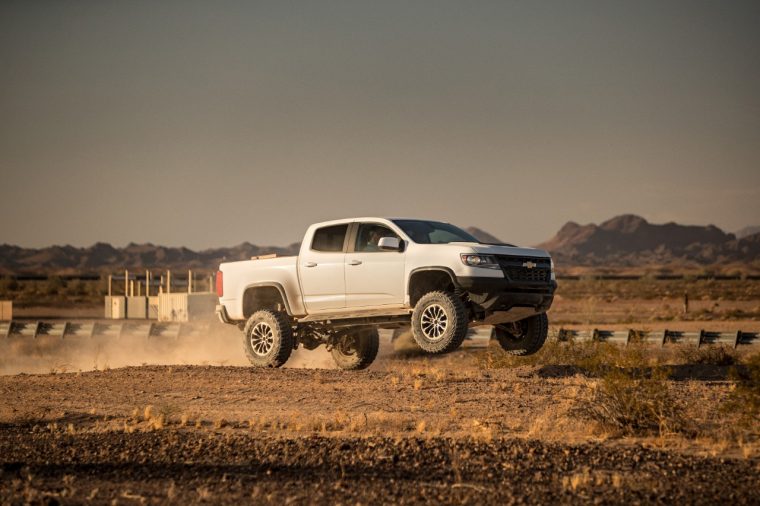 Chevrolet Colorado ZR2 Race Development Truck builds on the ZR2’s desert-running capability. Tuned for high-speed off-road use equipped with unique parts validated by Chevy Performance Engineering.