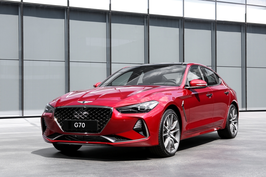 Genesis G70 compact sports sedan luxury model details exterior