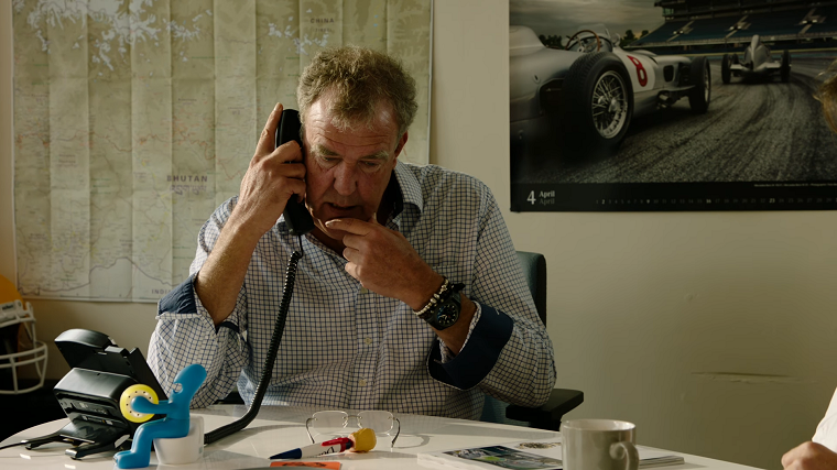 Jeremy Clarkson on the phone