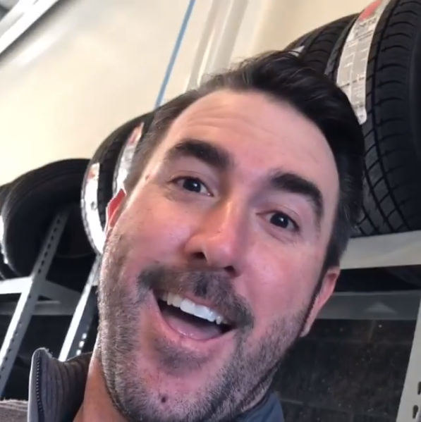 Justin Verlander happy face