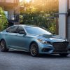 2018 Genesis G80 Sport sedan model overview details exterior photo blue exterior design