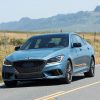 2018 Genesis G80 Sport sedan model overview details exterior photo body driving