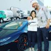 Rock Dwayne Johnson Instagram cars celebrity pictures driving Skyscraper Lamborghini Huracan