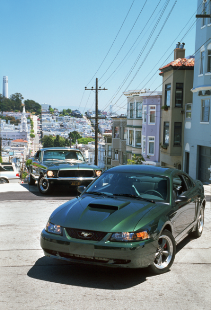 2001 Ford Mustang Bullitt and 1968 Ford Mustang GT