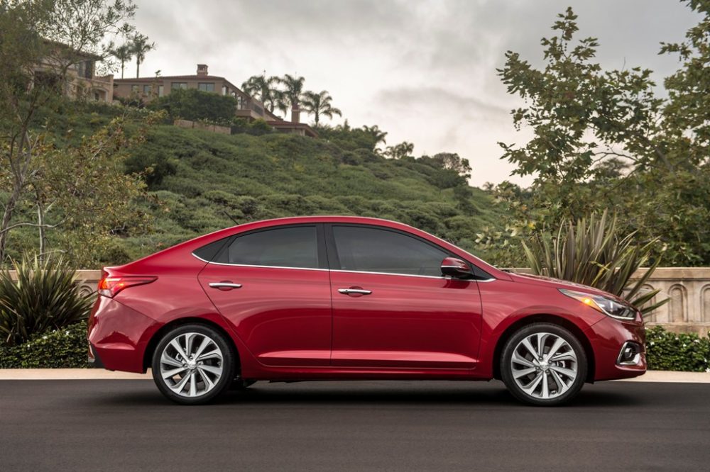 2018 Hyundai Accent overview subcompact car model features specs exterior photo side profile